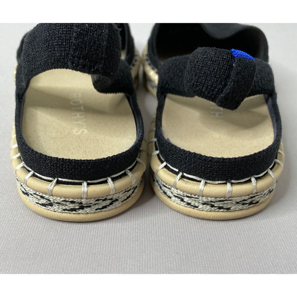 Rothy's The D'Orsay Black Espadrilles w/Removable Ties Women's 7.5 - Picture 6 of 8